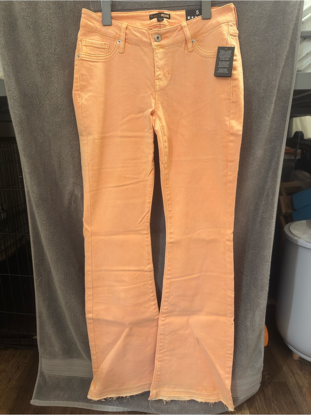 Fashion Nova Peach Flare Jeans - Women
